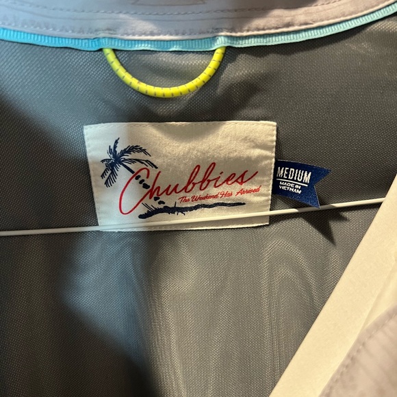 Final Chubbies Vented Fly Fishing Outdoors Button Down Polo Shirt Medium - Picture 4 of 4